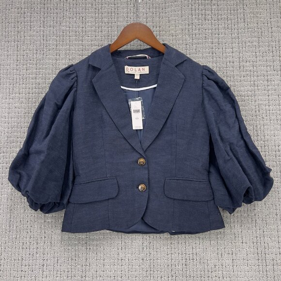 Anthropologie DOLAN Linen Balloon Sleeve Jacket Size XXS - Picture 2 of 10